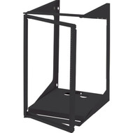 Ortronics Swing-EZ Wall Rack - Black - 18.00 in D - 19" (482.60 mm) Rack Width - Wall Mountable Open Frame - Black - 34.02 kg Maximum (Fleet Network)