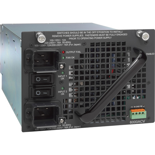 Cisco Catalyst 4500 6000 WAC Power Supply (PoE) - Refurbished - 6 kW - 110 V AC, 220 V AC (PWR-C45-6000ACV-RF)