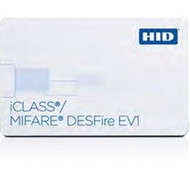 HID iCLASSMIFARE DESFire EV1 ID Card - Printable - Smart Card - 337 8560 mm x 213 5398 mm Length - White - PolyesterPVC 2624PKPGGMNNM