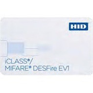 HID iCLASSMIFARE DESFire EV1 ID Card - Printable - Smart Card - 337 8560 mm x 213 5398 mm Length - White - PolyesterPVC 2634BKPGGMNMM