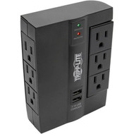 Tripp Lite Protect It SWIVEL6USB 6-Outlet Surge SuppressorProtector - 6 x NEMA 5-15R 2 x USB - 1200 J - 120 V AC Input SWIVEL6USB