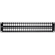 TRENDnet 48-Port Blank Keystone 2U HD Patch Panel 2U 19 Rackmount Housing HD Keystone Network Patch Panel Recommended With  Cat6 TC-KP48