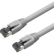 Axiom 35FT CAT8 2000mhz SFTP Shielded Patch Cable Snagless Boot Gray - 35 ft Category 8 Network Cable for Network Device - First - C8SBSFTP-G35-AX