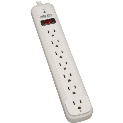 Tripp Lite Protect It! Seven-Outlet Surge Suppressor - 7 x NEMA 5-15R - 1.80 kVA - 1080 J - 120 V AC Input - 120 V AC Output (TLP712)