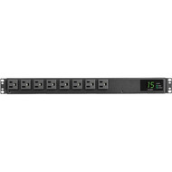Tripp Lite 8-Outlets PDU - Metered Auto Transfer Switch - NEMA 5-15P - 8 x NEMA 5-15R - 120 V AC - 1U - Horizontal - Rack-mountable - PDUMH15ATS