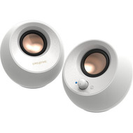 Creative Pebble V3 20 Bluetooth Speaker System - 8 W RMS - White - Desktop - 100 Hz to 17 kHz 51MF1700AA003