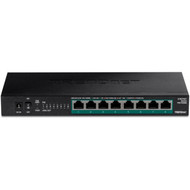 TRENDnet 8-Port Unmanaged 25G PoE Switch - 8 Ports - 25 Gigabit Ethernet - 25GBase-T - TAA Compliant - 2 Layer Supported - 12 W - TPE-TG380