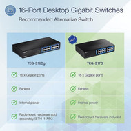 TRENDnet 16-Port Gigabit Desktop Switch - 16 Ports - Gigabit Ethernet - 1000Base-T - TAA Compliant - 2 Layer Supported - 919 W Power TEG-S17D