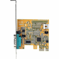 StarTechcom 1-Port PCI Express Serial Card PCIe to RS232 DB9 Serial Interface Card 16C1050 UART COM Retention Low Profile Win 11050-PC-SERIAL-CARD