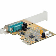 StarTechcom 1-Port PCI Express Serial Card PCIe to RS232 DB9 Serial Interface Card 16C1050 UART COM Retention Low Profile Win 11050-PC-SERIAL-CARD
