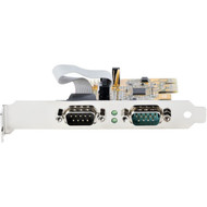 StarTechcom 2-Port PCI Express Serial Card Dual Port PCIe to RS232 DB9 Serial Card 16C1050 UART COM Retention Windows  Linux - 21050-PC-SERIAL-CARD