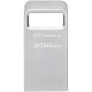 Kingston DataTraveler Micro USB Flash Drive - 256 GB - USB 32 Gen 1 Type A - 200 MBs Read Speed - Silver - 5 Year Warranty DTMC3G2256GB