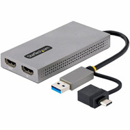 StarTechcom USB to Dual HDMI Adapter USB AC to 2x HDMI Displays 1x 4K30 1x 1080p USB 30 to HDMI Converter 4in11cm Cable -  107B-USB-HDMI