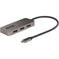 StarTechcom 3-Port USB-C Multi-Monitor Adapter Type-C to 3x DisplayPort MST Hub Triple 4K60Hz DP Display Extender  Splitter - to MST14CD123DP