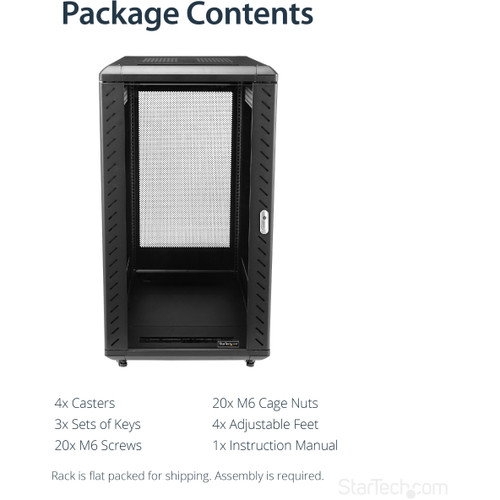 Startech 22u Rack RK2236BKF StarTech.com 22U 4-Post Server Rack Cabine | FleetNetwork.ca