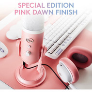 Blue Yeti Wired Microphone - Pink Dawn - Shock Mount Desktop Stand Mountable - USB 988-000530