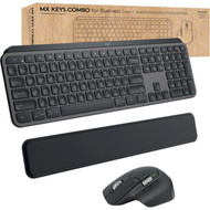 Logitech MX Keys Combo for Business Keyboard  Mouse - USB Wireless Bluetooth Keyboard - USB Wireless Bluetooth Mouse - Darkfield - - 920-010923