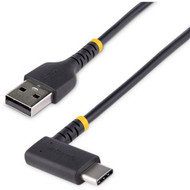 StarTechcom 6tf 2m USB A to C Charging Cable Right Angle Heavy Duty Fast Charge USB-C Cable Durable and Rugged Aramid Fiber 3A - R2ACR-2M-USB-CABLE