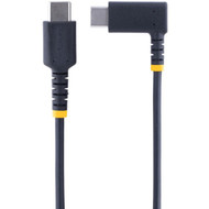 StarTechcom 3ft 1m USB C Charging Cable Right Angle 60W PD 3A Heavy Duty Fast Charge USB-C Cable Durable Rugged Aramid Fiber - C R2CCR-1M-USB-CABLE