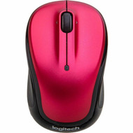 Logitech M325s Wireless Mouse - Optical - Wireless - Radio Frequency - 240 GHz - Brilliant Rose - USB - 1000 dpi - Tilt Wheel - 5 - 3 910-006827