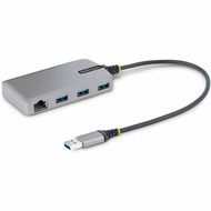 StarTechcom 3-Port USB Hub with Ethernet USB-A Ports Gigabit EthernetGbE 5Gbps Bus-Powered 1ft30cm Cable Portable Laptop USB 5G3AGBB-USB-A-HUB