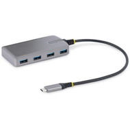 StarTechcom 4-Port USB-C Hub 5Gbps Bus Powered 4x USB-A Ports Optional Auxiliary Power Portable USB Type-C Hub 1ft30cm Cable - 5G4AB-USB-C-HUB