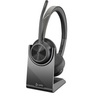 Poly Voyager 4320 Headset With Charge Stand - Stereo Mono - WiredWireless - Bluetooth - 164 ft - 20 Hz - 20 kHz - Over-the-head - - 77Y99AA