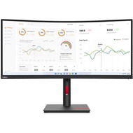 Lenovo ThinkVision T34w-30 34 UW-QHD Curved Screen LCD Monitor - 219 - Raven Black - 34 86360 mm Class - Vertical Alignment VA 63D4GAR1US