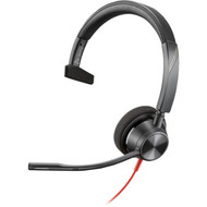 Poly Blackwire 3310 USB-C Headset - Mono - USB Type C - Wired - 32 Ohm - 80 Hz - 20 kHz - On-ear - Monaural - Open - 71 ft Cable - - 767F8AA
