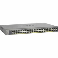 Netgear ProSafe GS752TP Ethernet Switch - 48 Ports - Manageable - Gigabit Ethernet - 101001000Base-TX 1000Base-X - 3 Layer - - 4 - GS752TP-300NAS
