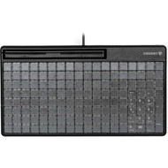 Cherry SPOS G86-63410 POS Keyboard - 142 Keys - 142 Relegendable Keys - Magnetic Stripe Reader - USB - Black G86-63410EUADAA