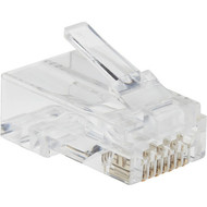 Tripp Lite Cat6 RJ45 Pass-Through UTP Modular Plug 100 Pack - 100 Pack - 1 x RJ-45 Network Male - Clear - TAA Compliant N232-100-UTP