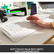 Logitech Signature K650 Off-white - Wireless Connectivity - BluetoothRF - 3281 ft 10000 mm - ChromeOS - PC Mac - AA Battery - 920-010962