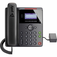 Poly Edge B30 IP Phone - Corded - Corded - Desktop Wall Mountable - Black - VoIP - 2 x Network RJ-45 - PoE Ports 82M84AA