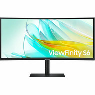 Samsung ViewFinity S6 S34C654UAN 34 Class UW-QHD Curved Screen LCD Monitor - 219 - Black - 34 Viewable - Vertical Alignment VA - LS34C654UANXGO