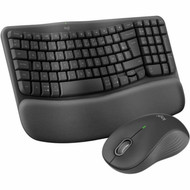 Logitech Wave Keys MK670 Keyboard  Mouse - USB Wireless Bluetooth Keyboard - French - Graphite - USB Wireless Bluetooth Mouse - - dpi 920-012517
