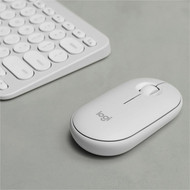 Logitech Pebble 2 Combo for Mac Wireless Keyboard and Mouse - USB Type A Wireless Bluetooth Keyboard - Tonal White - USB Type A Mouse 920-012201