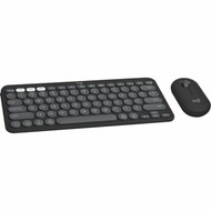 Logitech Pebble 2 Combo for Mac Wireless Keyboard and Mouse - USB Type A Wireless Bluetooth Keyboard - Tonal Graphite - USB Type A - - 920-012200