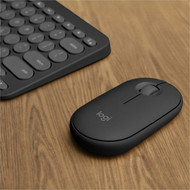 Logitech Pebble 2 Combo for Mac Wireless Keyboard and Mouse - USB Type A Wireless Bluetooth Keyboard - Tonal Graphite - USB Type A - - 920-012200