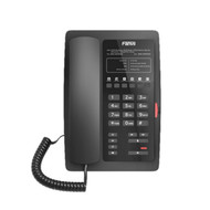 H3 Black VoIP SIP desktop telephone 2 x Fast Ethernet PoE required AC optional SKU FNPS5V1A 2 x SIP lines HD voice 1 x USB-A mobile telephone charging