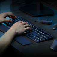 Logitech MX Keys S Combo - Performance Wireless Keyboard and Mouse with Palm Rest - USB Bluetooth Keyboard - Black - USB Wireless - - 920-012274