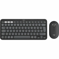 Logitech Pebble 2 Combo Keyboard  Mouse - USB Type A Wireless Bluetooth Keyboard - Tonal Graphite - USB Type A Wireless Bluetooth - - 920-012061