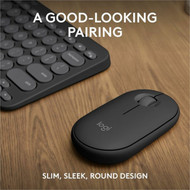 Logitech Pebble 2 Combo Keyboard  Mouse - USB Type A Wireless Bluetooth Keyboard - Tonal Graphite - USB Type A Wireless Bluetooth - - 920-012061