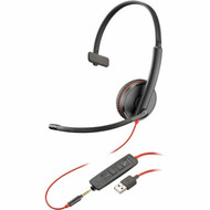 Poly Blackwire 3215 Monaural USB-A Headset TAA - Mono - USB Type A - Wired - 32 Ohm - 20 Hz - 20 kHz - Over-the-head - Monaural - - - 8M3Y1AAABA