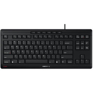 CHERRY Corded Compact Keyboard - Cable Connectivity - USB Type A Interface - 6 Multimedia Volume Up Volume Down Previous Track Hot JK-8600US-2