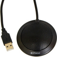 Spracht Wired Microphone - Black - 6 - 100 Hz to 16 kHz -47 dB - Omni-directional - USB 20 MIC2010