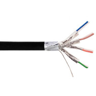 1000ft 4 Pair CAT6 550Mhz 26AWG Stranded Shielded FFTP FT4CMR Bulk Cable - Black