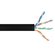 1000ft CAT6A Solid UUTP 650Mhz 23AWG CMP Plenum Bulk Cable - Black
