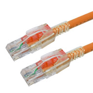 RJ45 Cat6 Patch Cable - Custom Locking Style Boot - Orange - 8 inch