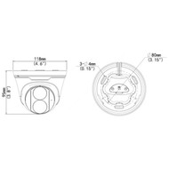 4MP Turret IP Camera - Fixed Lens - Smart IR - WDR - HLC - Microphone - IP67 Rated - 28mm Lens - White